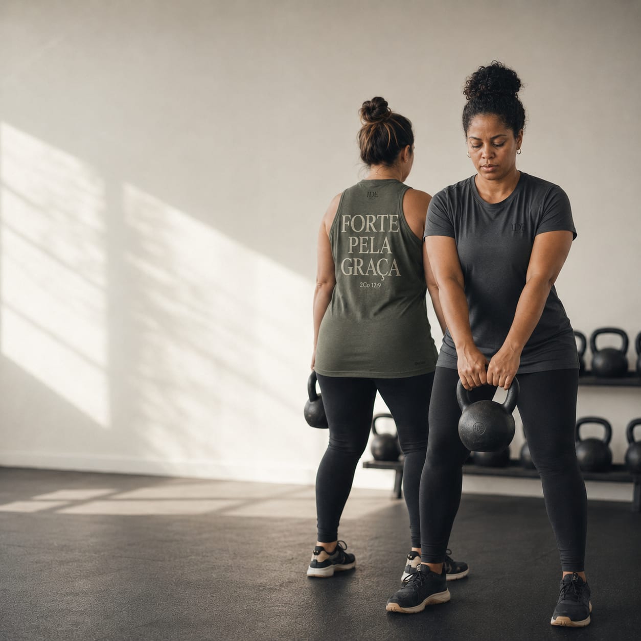 Camiseta cristã para crossfit — FORTE PELA GRAÇA