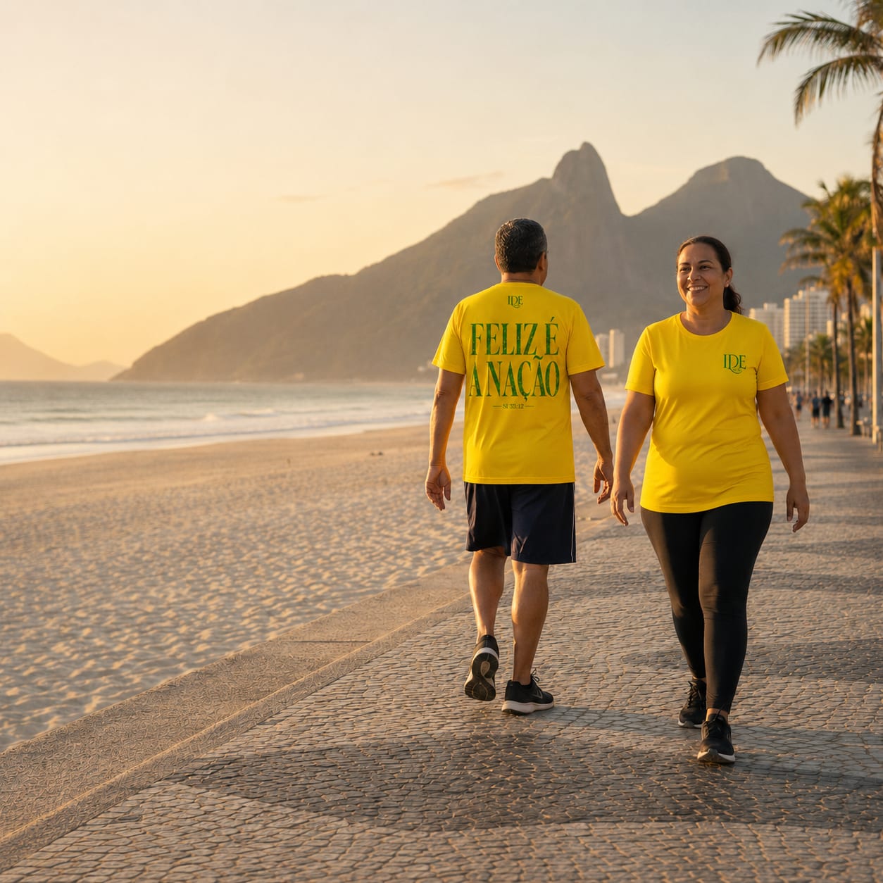 Camiseta cristã do Brasil — FELIZ É A NAÇÃO