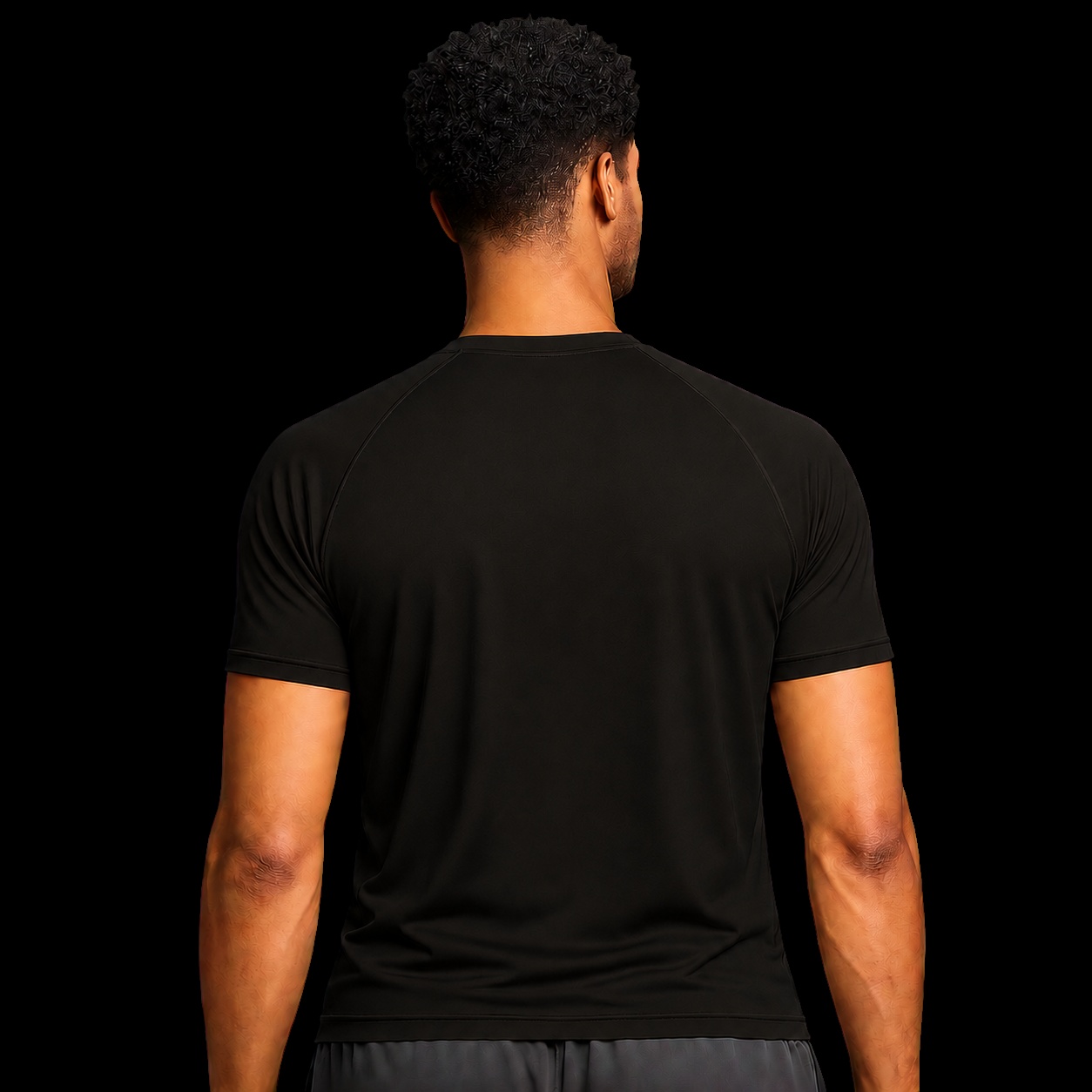 Camiseta masculina cristã dry-fit black lisa — IDE 16:15