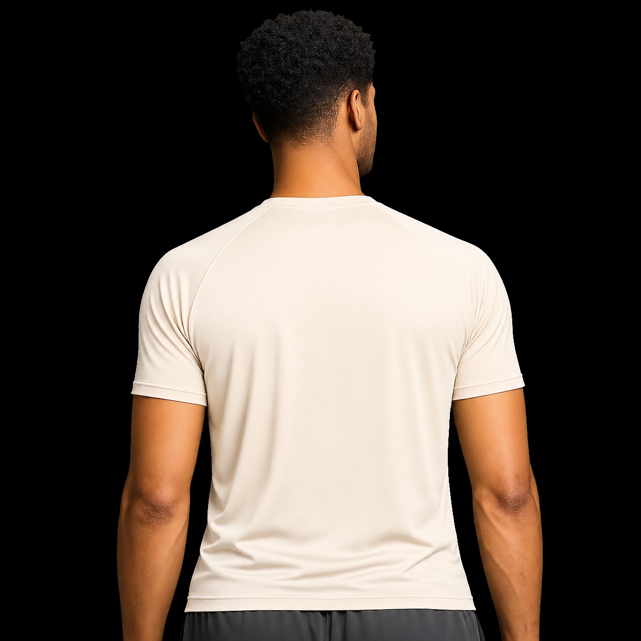 Camiseta masculina cristã dry-fit off-white com o versículo Deus é Por Nós — IDE 16:15