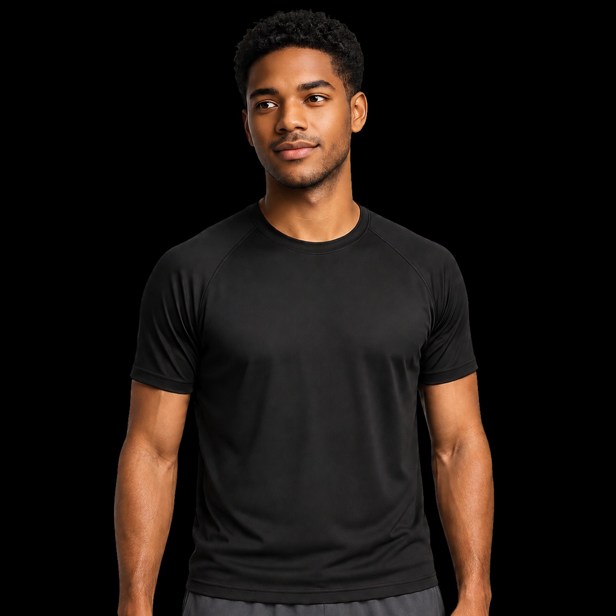 Camiseta masculina cristã dry-fit black lisa — IDE 16:15