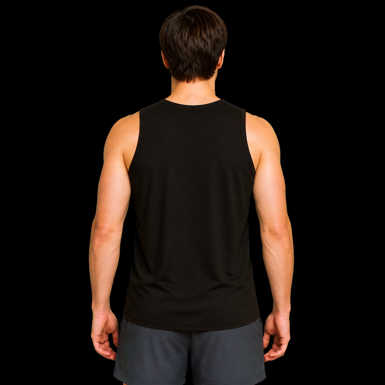 Regata masculina cristã dry-fit black com o versículo deus-e-por-nos — IDE 16:15