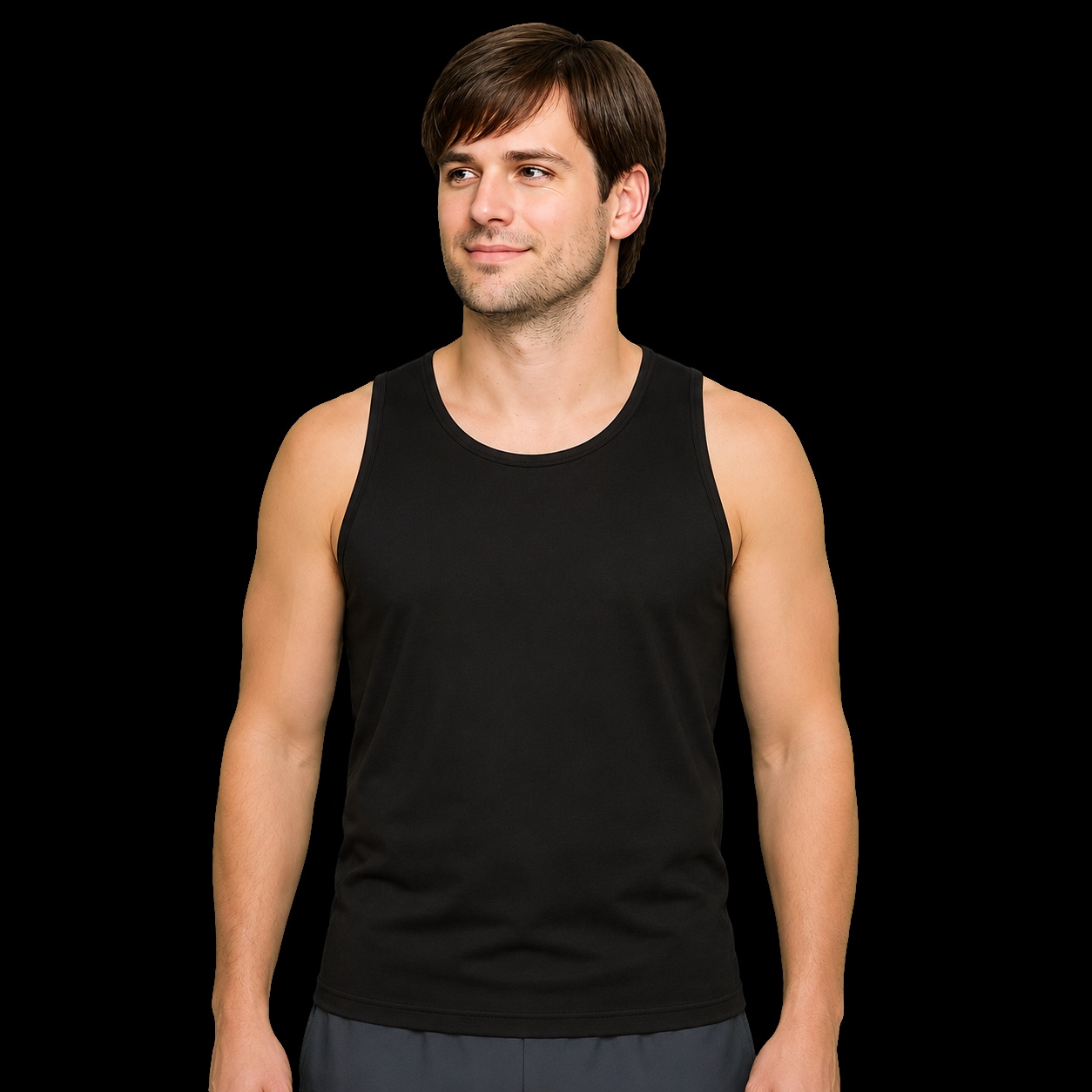 Regata masculina cristã dry-fit black com o versículo deus-e-por-nos — IDE 16:15